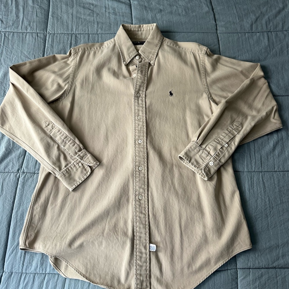 Ralph Lauren Tan Casual Button Down Shirt